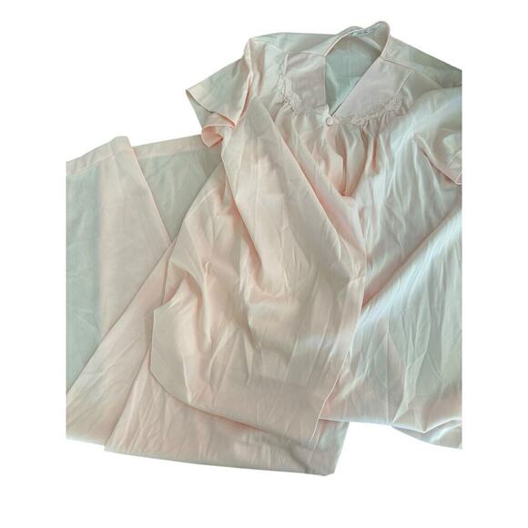 Vanity Fair Light Pink Short Sleeve Top & Bottom 2 Piece Pajama Set Size M - Picture 6 of 7